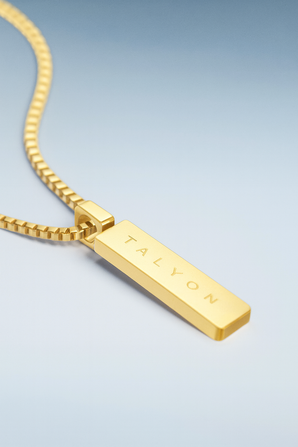 שרשרת לגבר - BOX PENDANT NECKLACE