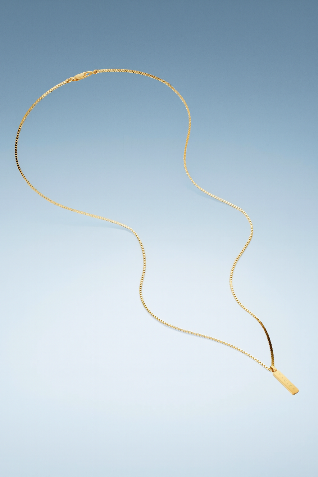 שרשרת לגבר - BOX PENDANT NECKLACE