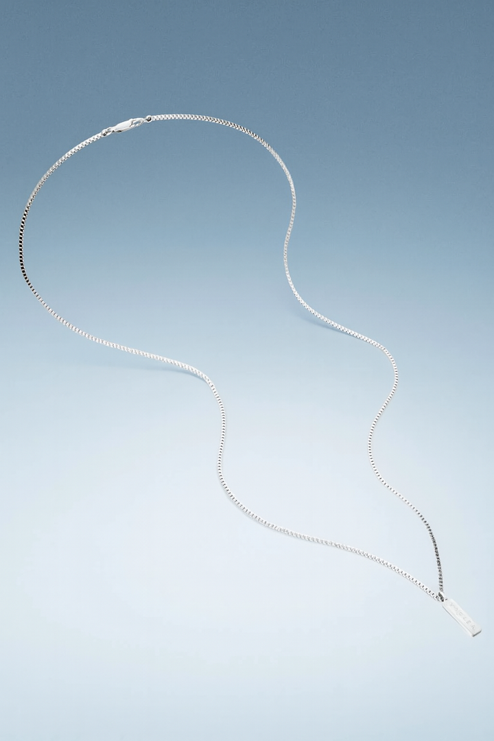 שרשרת לגבר - BOX PENDANT NECKLACE