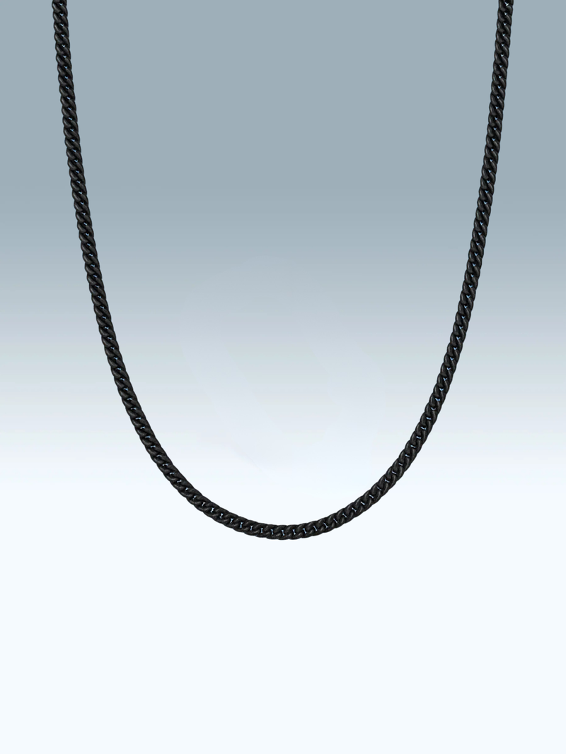שרשרת לגבר - BLACK CUBAN NECKLACE