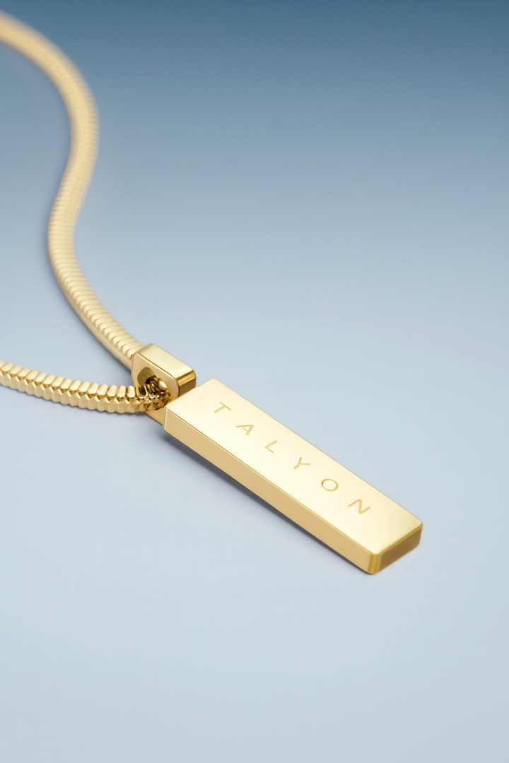 שרשרת לגבר - SQUARE PENDANT NECKLACE
