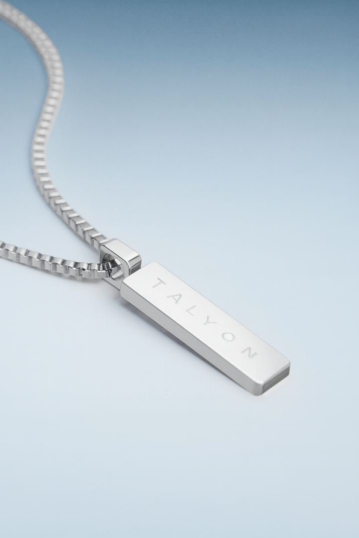 שרשרת לגבר - BOX PENDANT NECKLACE