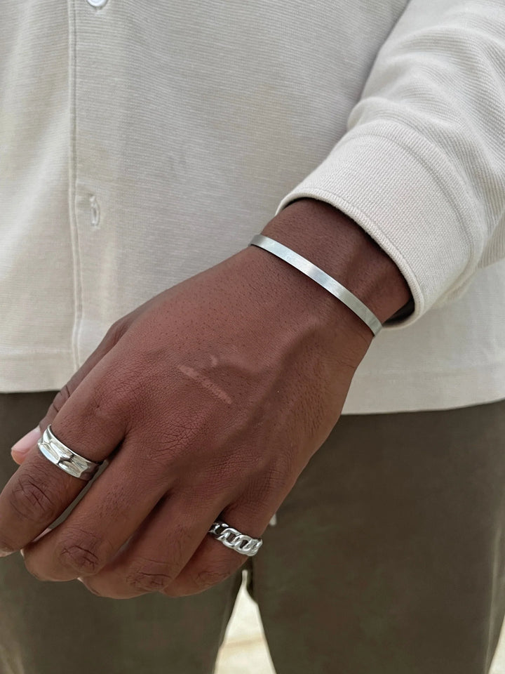 צמיד לגבר - UNISIZE CUFF | SILVER