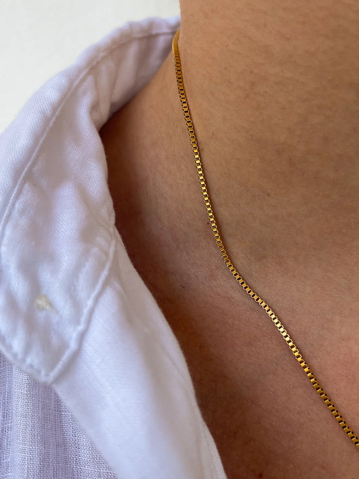 שרשרת לגבר - BOX CHAIN | GOLD