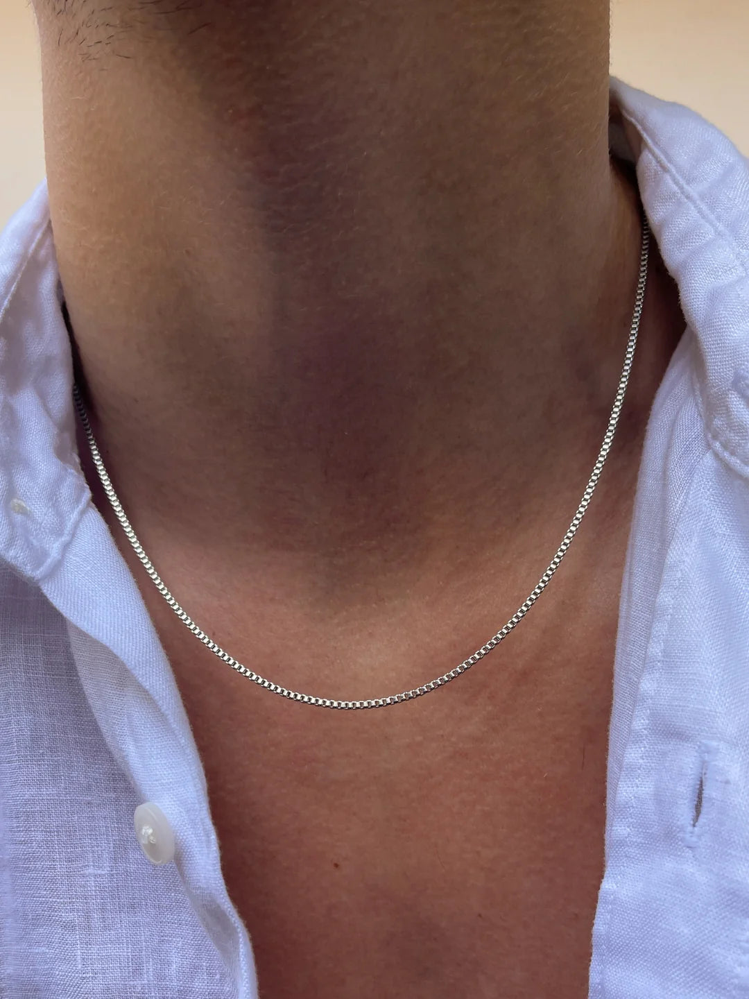 שרשרת לגבר - BOX CHAIN | SILVER