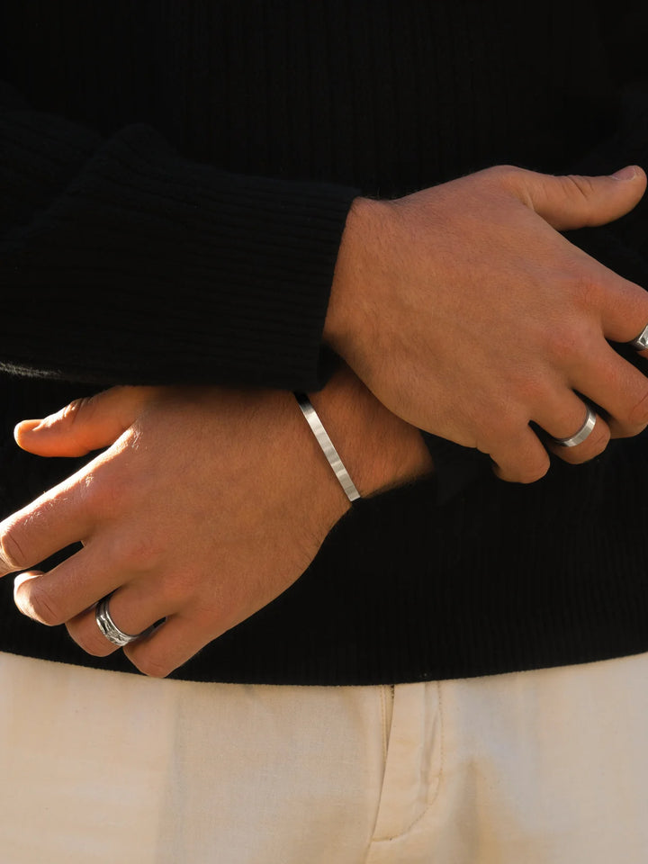 צמיד לגבר - UNISIZE CUFF | SILVER