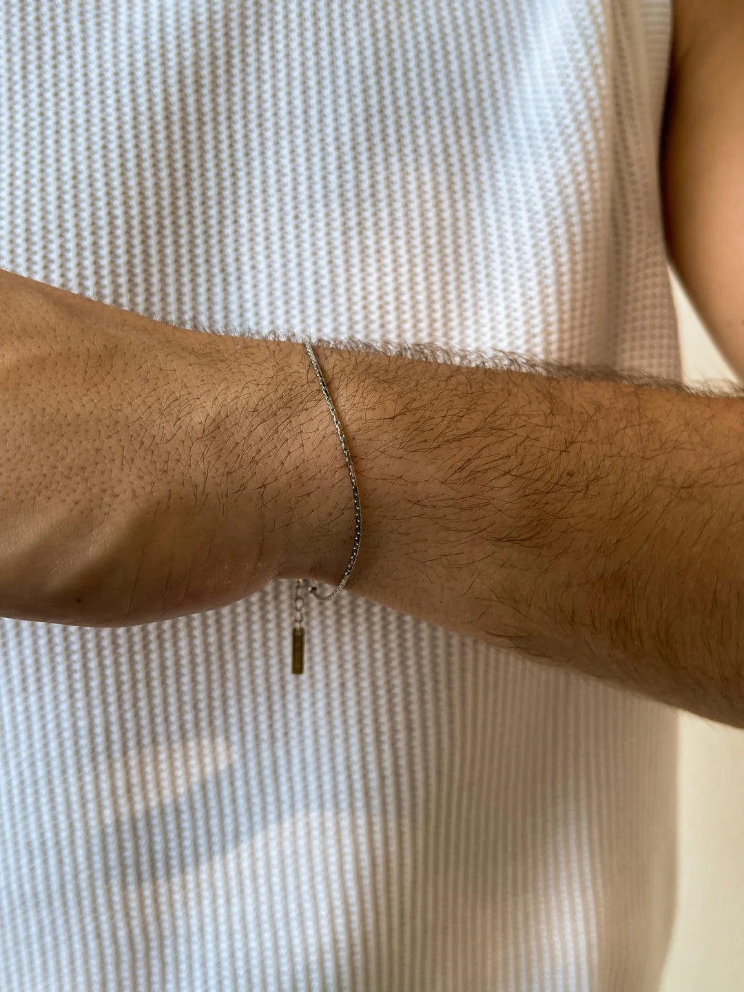 צמיד לגבר - WIRE BRACELET | SILVER