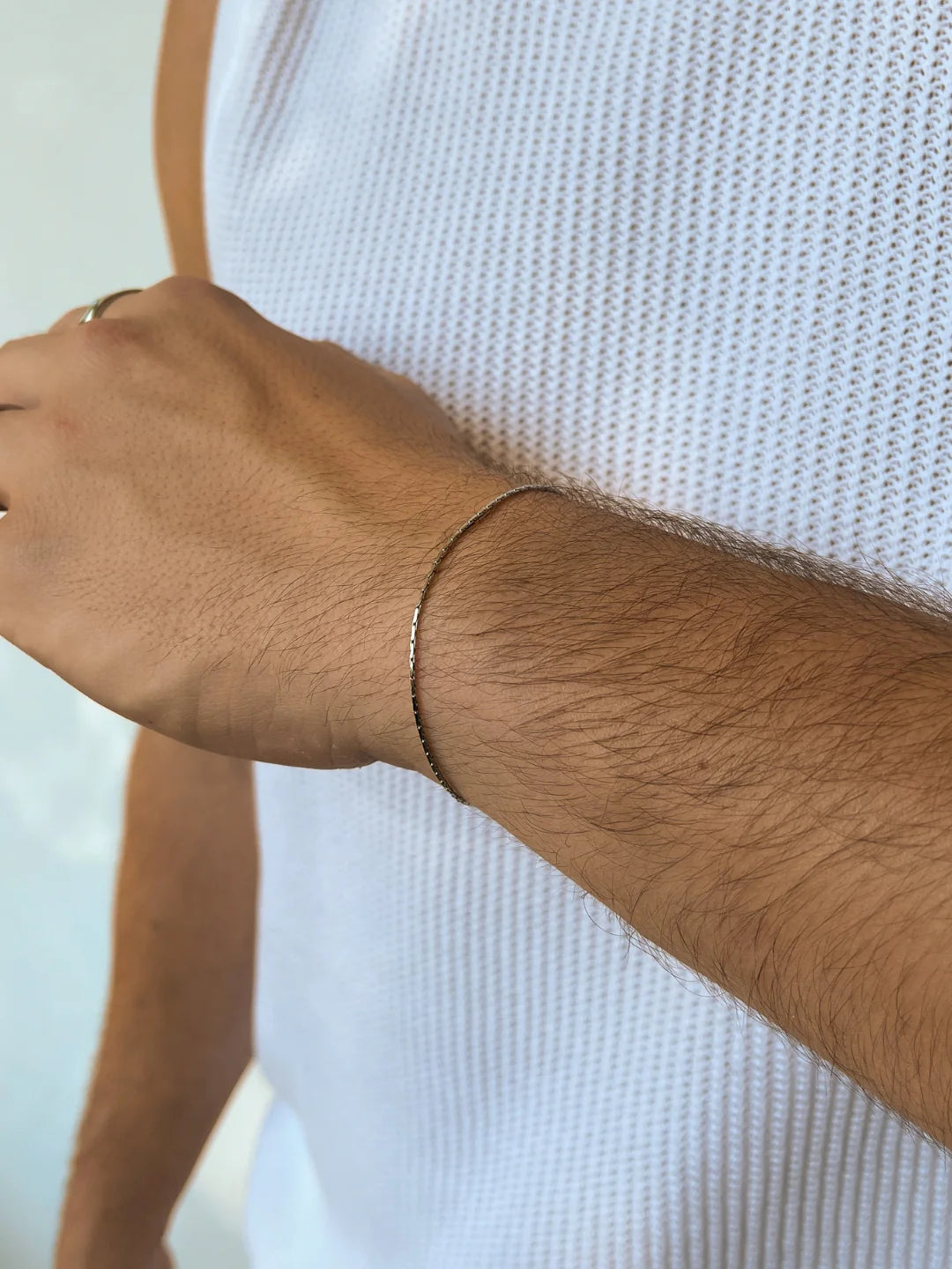 צמיד לגבר - WIRE BRACELET | SILVER