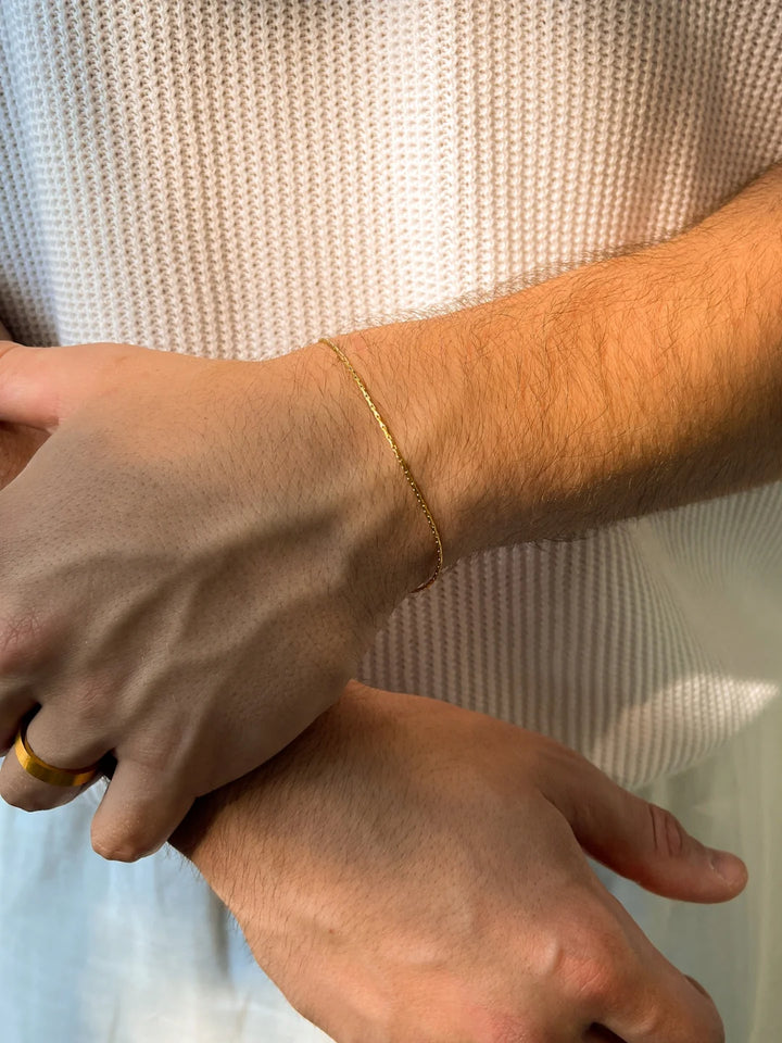 צמיד לגבר - WIRE BRACELET | GOLD