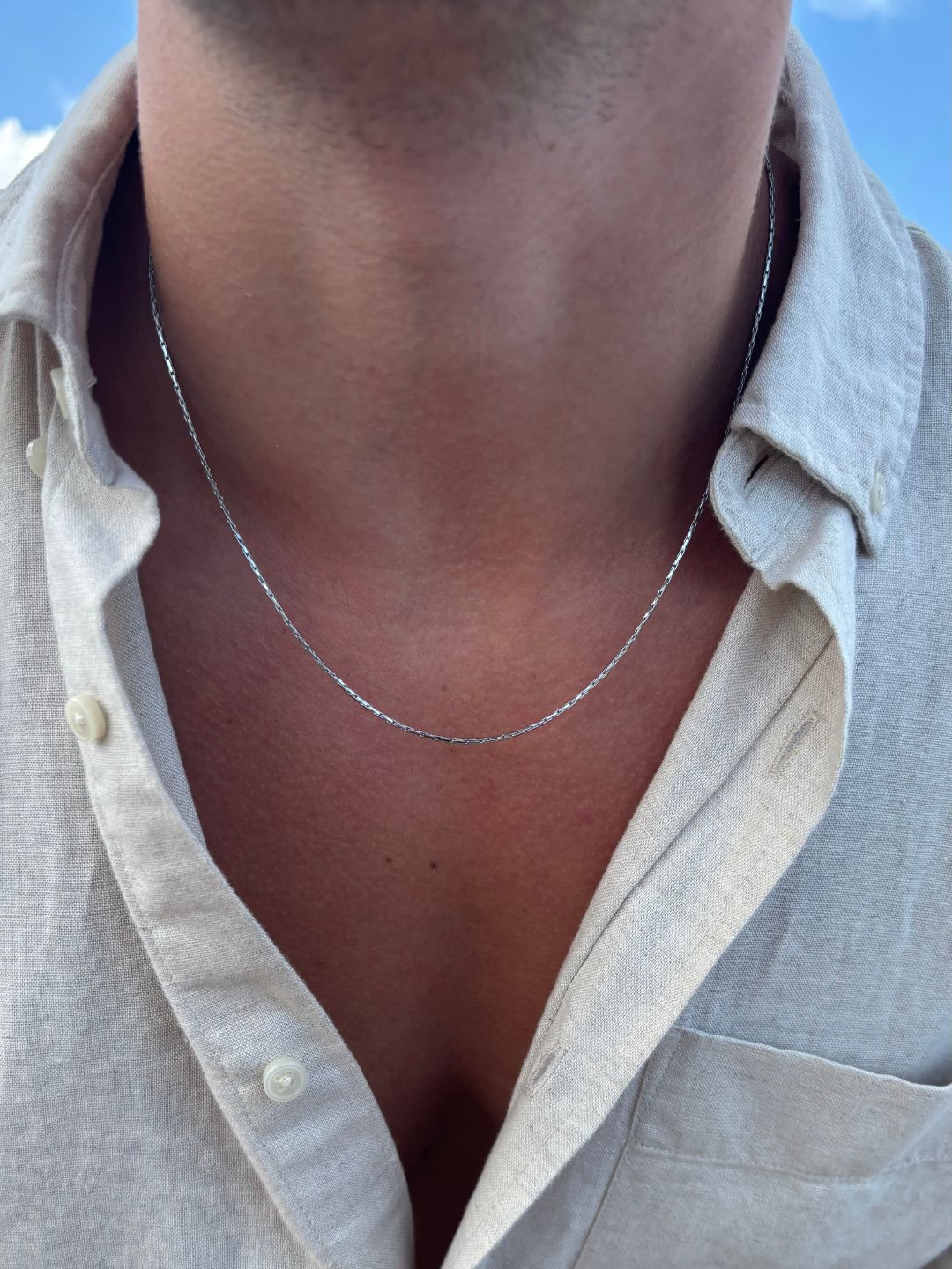 שרשרת לגבר - WIRE CHAIN | SILVER