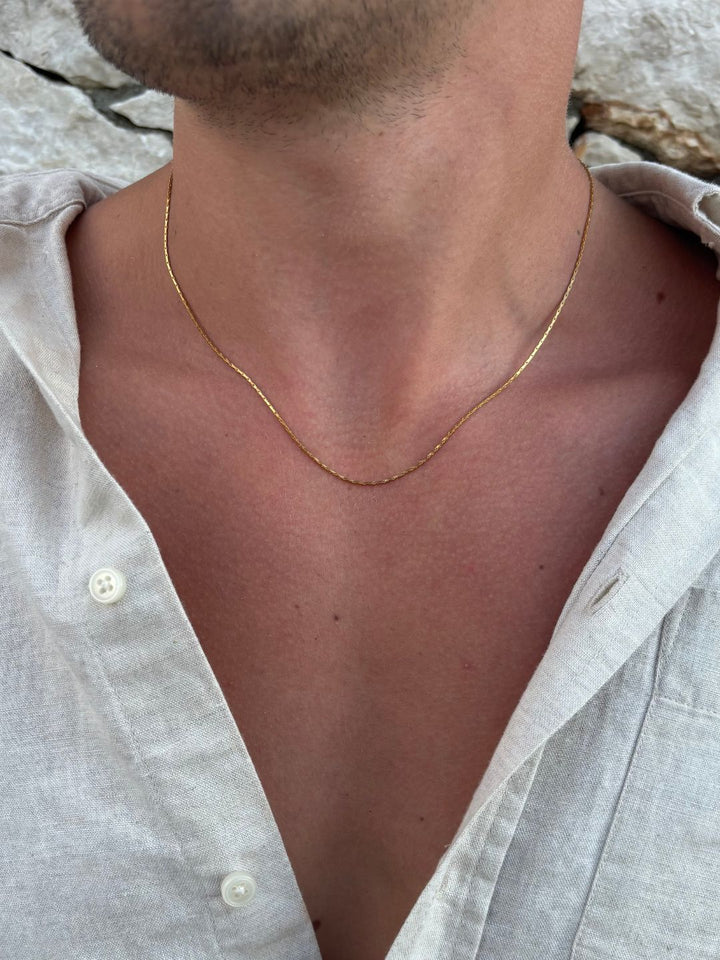 שרשרת לגבר - WIRE CHAIN | GOLD