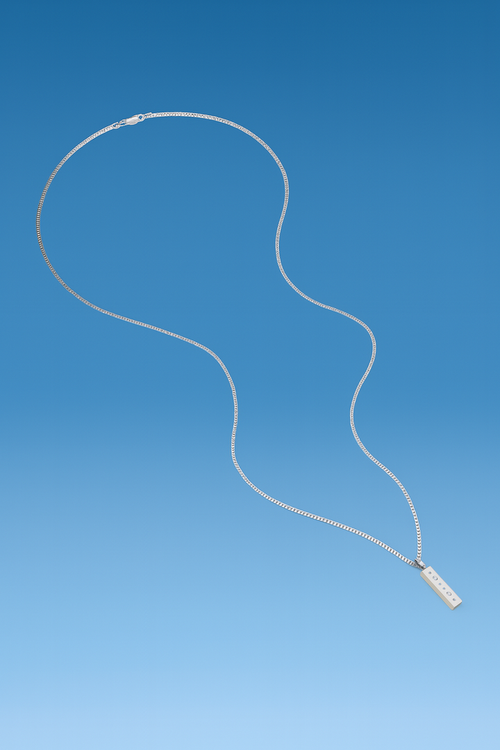 שרשרת לגבר - BOX PENDANT | SILVER