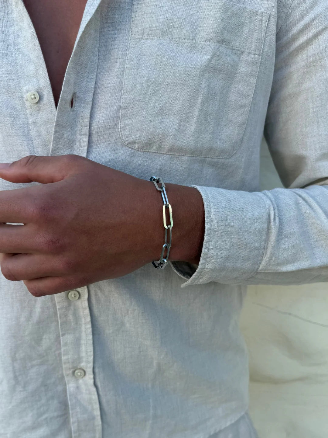 צמיד לגברים - BOA BRACELET | SILVER