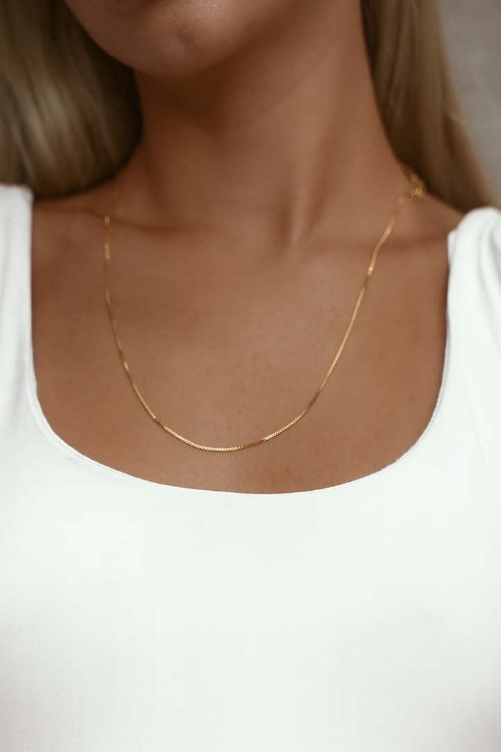 שרשרת לאישה - BOX CHAIN NECKLACE