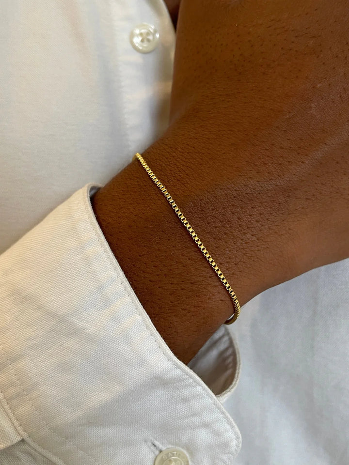 צמיד לגבר -BOX BRACELET | GOLD