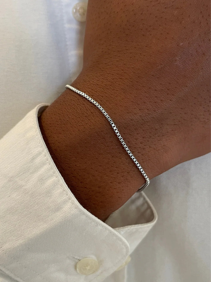 צמיד לגבר -BOX BRACELET | SILVER