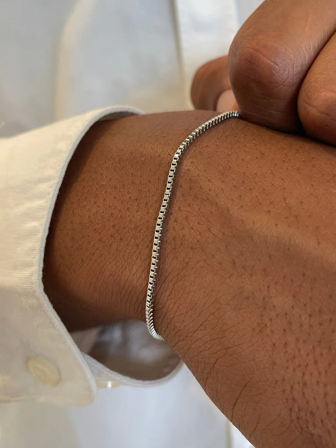 צמיד לגבר -BOX BRACELET | SILVER