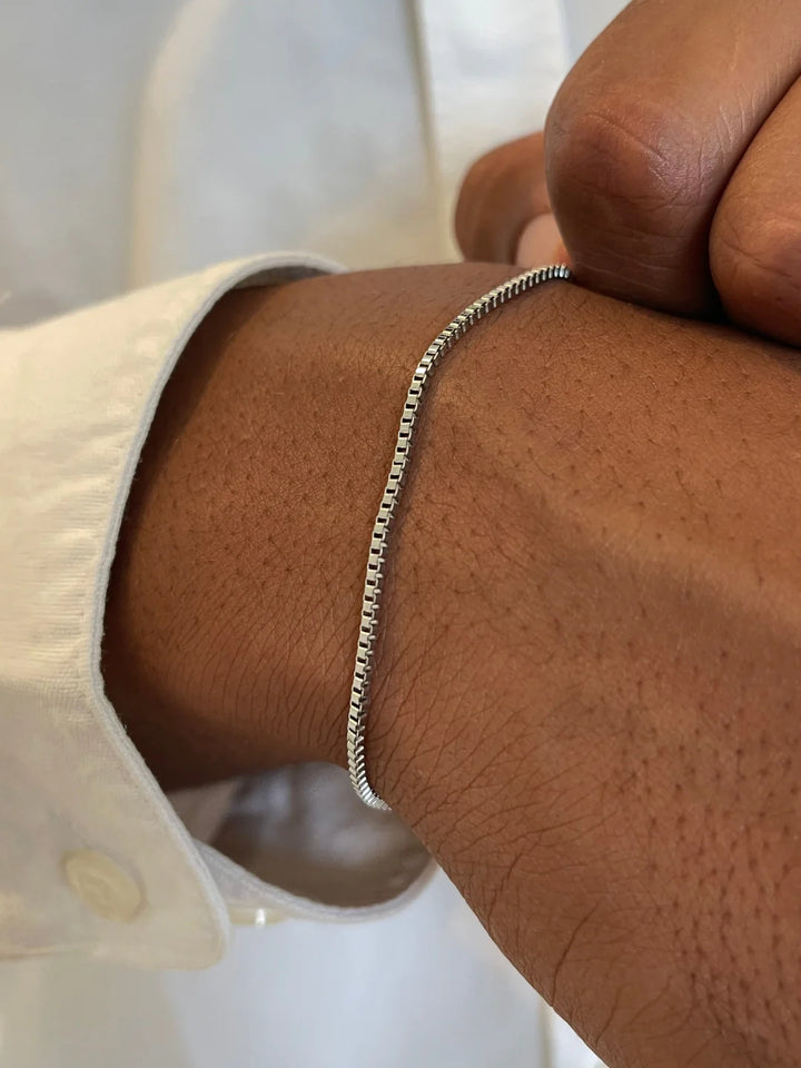 צמיד לגבר -BOX BRACELET | SILVER