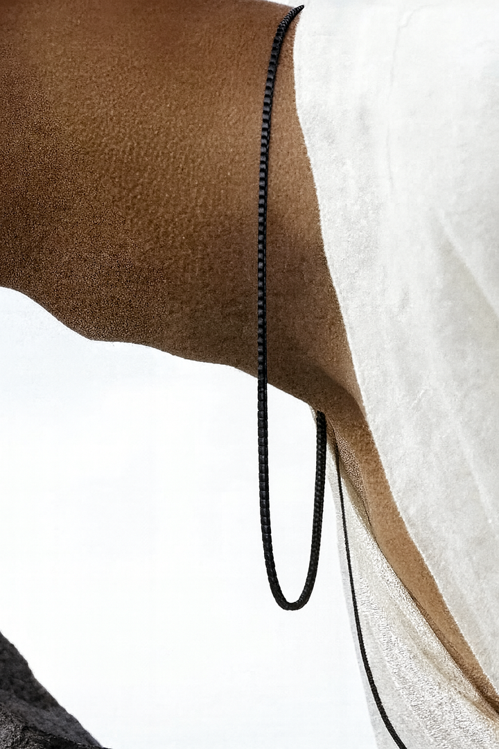 שרשרת לגבר - WHEAT BLACK NECKLACE