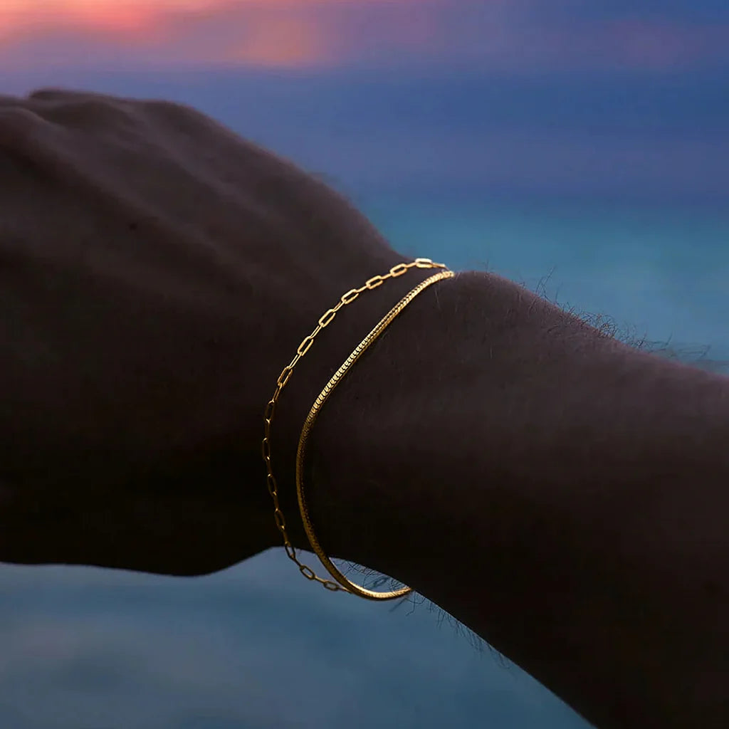 צמיד לגבר - CLIP CHAIN BRACELET