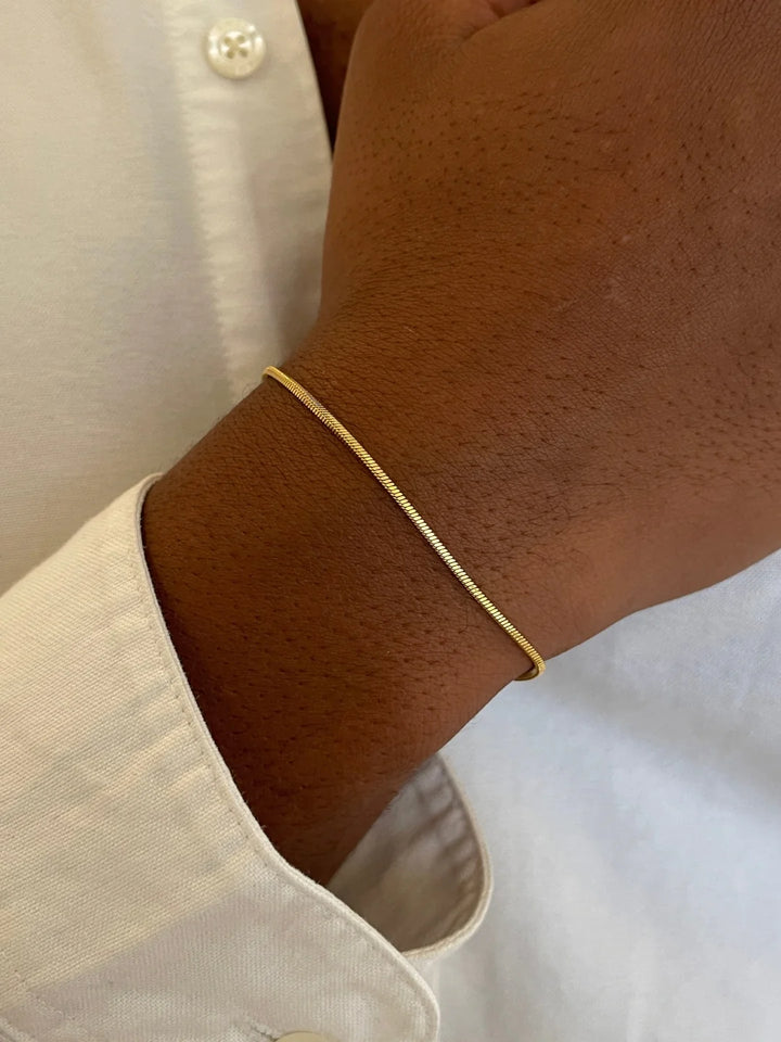 צמיד לגבר - SQUARE BRACELE | GOLD