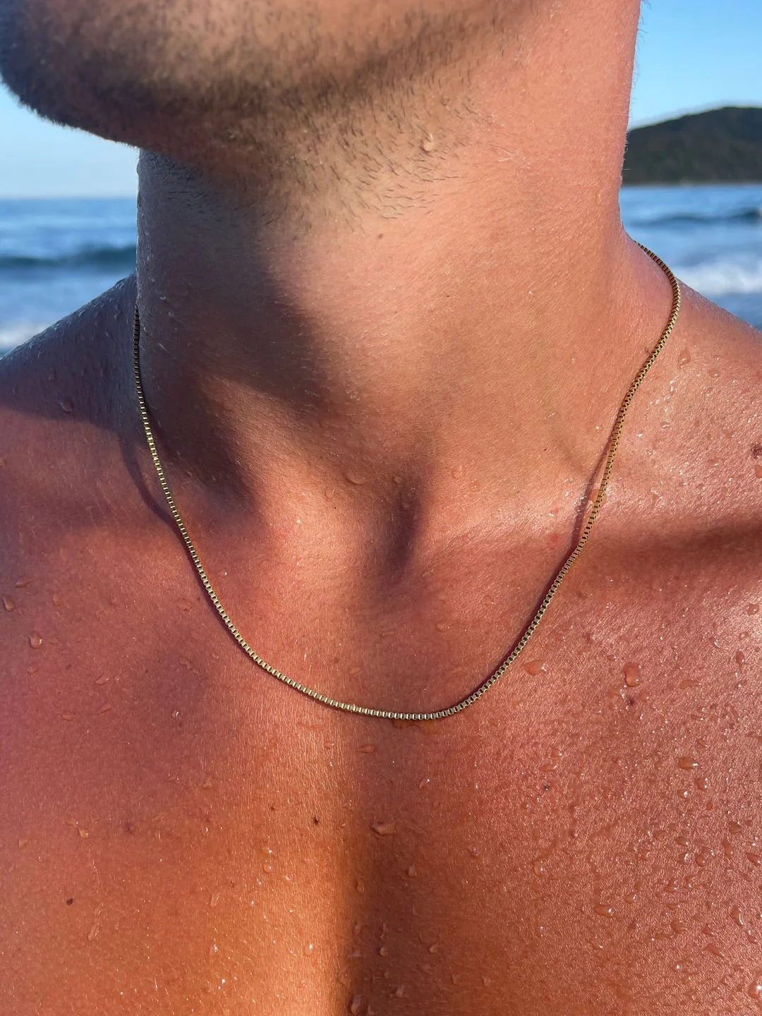 שרשרת לגבר - BOX CHAIN | GOLD