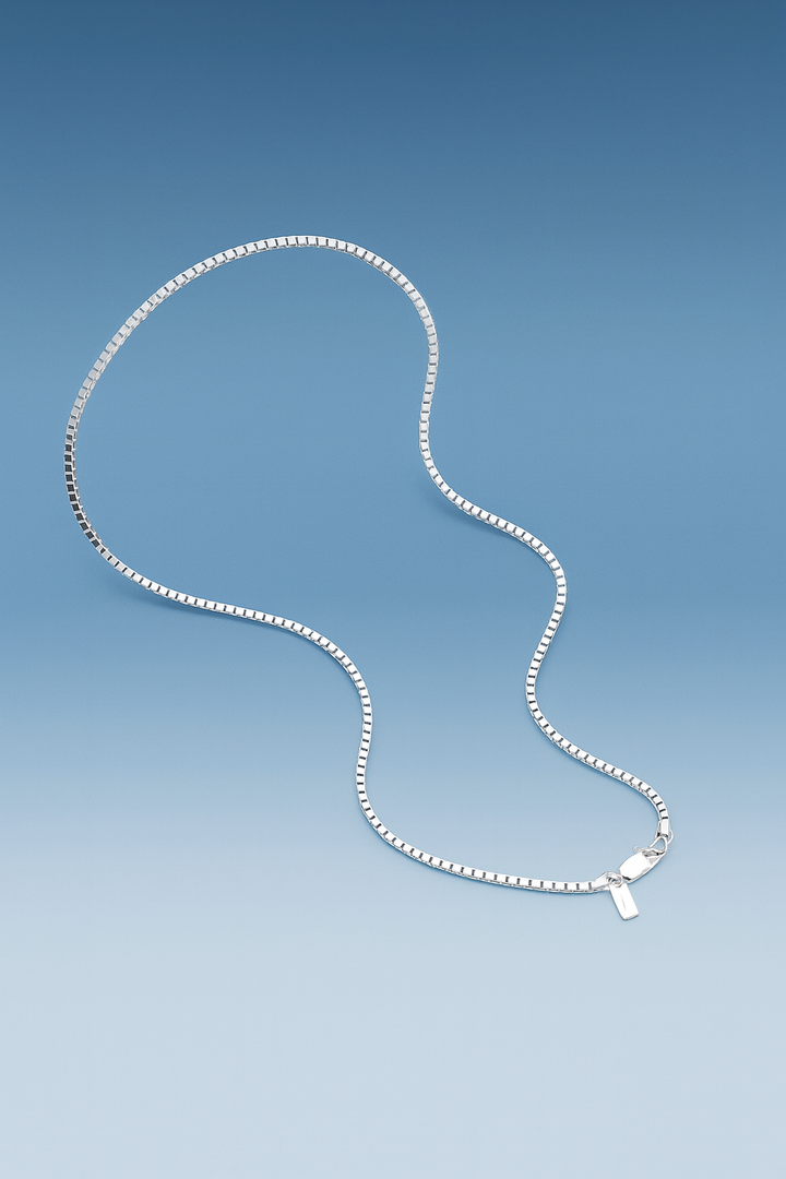 שרשרת לגבר - BOX CHAIN | SILVER