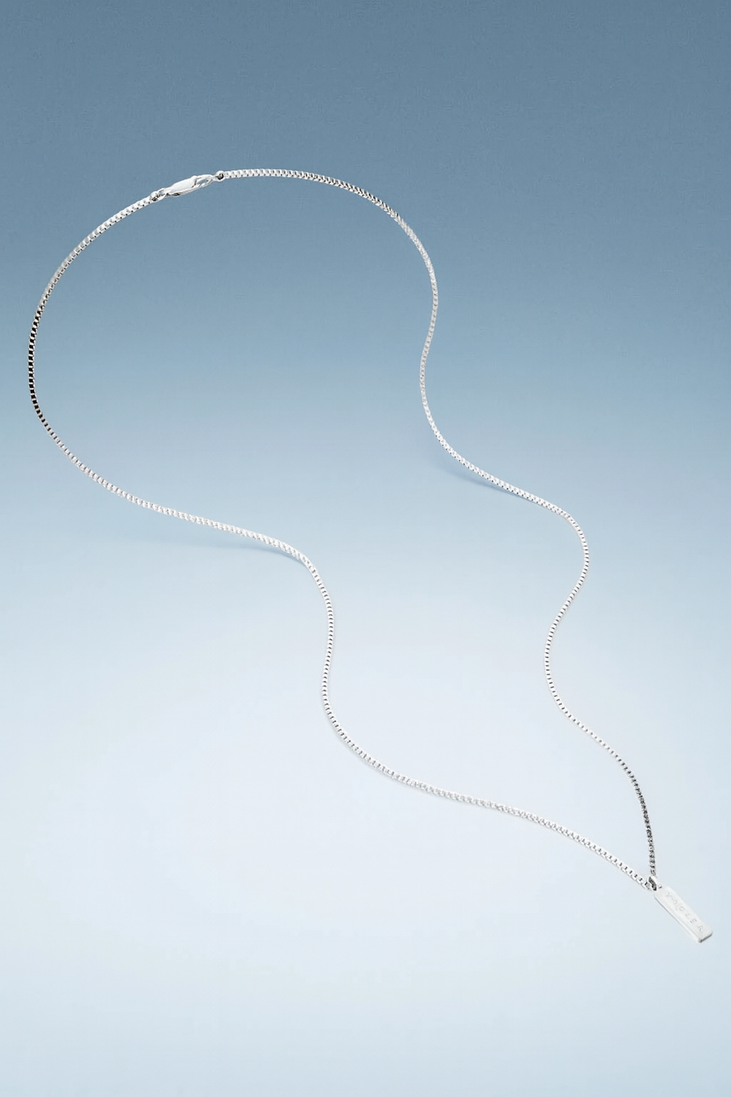 שרשרת לגבר - BOX PENDANT NECKLACE