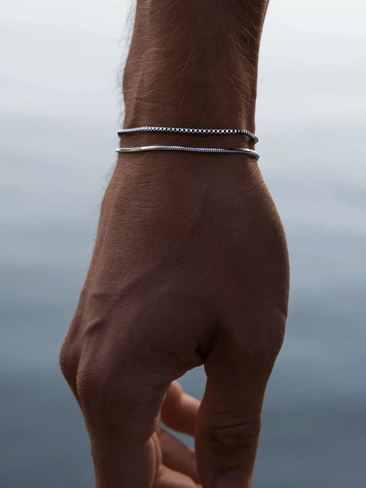 צמיד לגבר - BOX CHAIN BRACELET