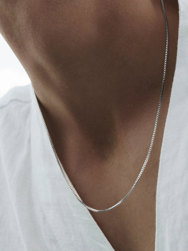 שרשרת לגבר - BOX CHAIN NECKLACE