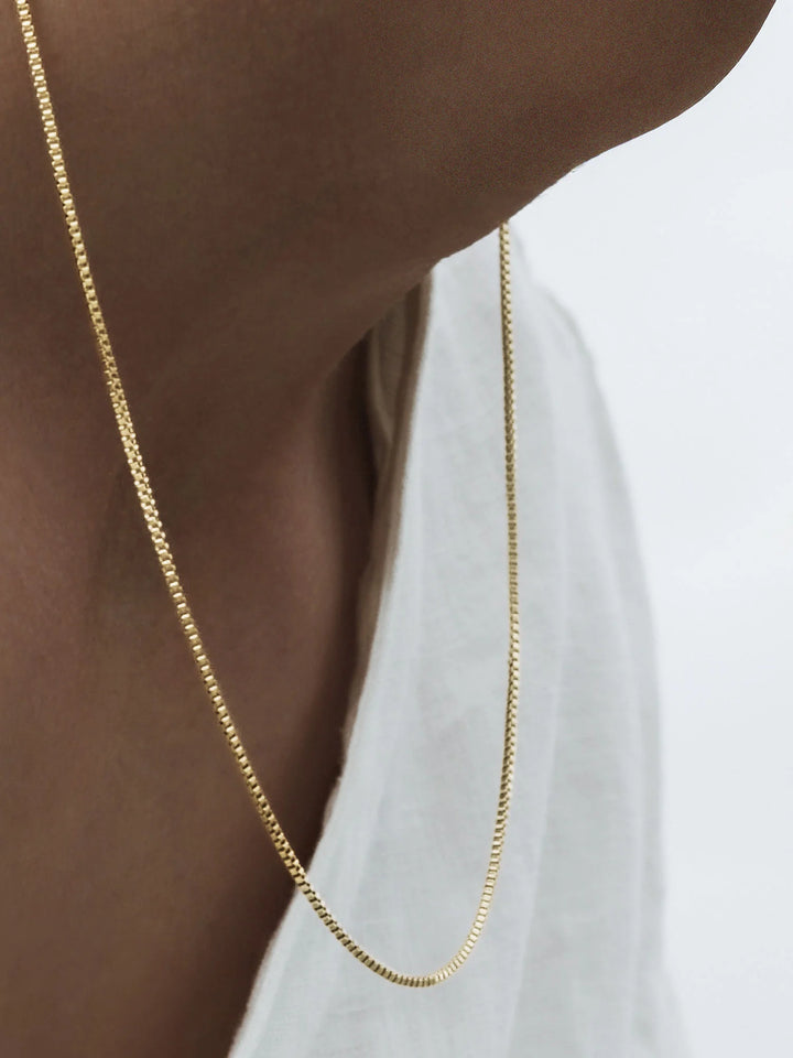 שרשרת לגבר - BOX CHAIN NECKLACE