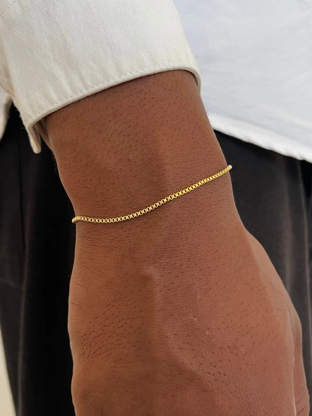 צמיד לגבר -BOX BRACELET | GOLD