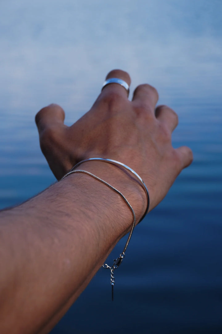 צמיד לגבר - OCTAGON CHAIN BRACELET