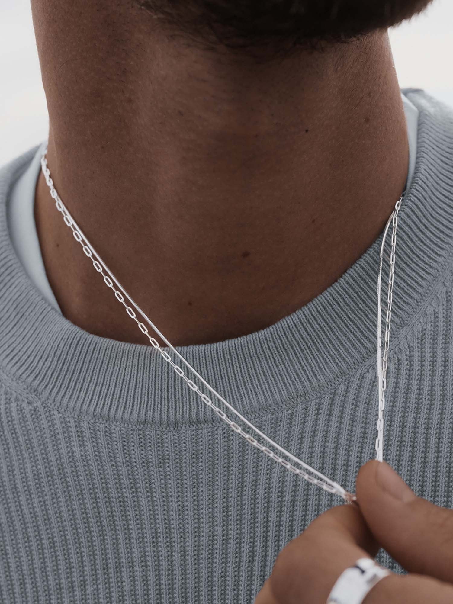 שרשרת לגבר - OCTAGON CHAIN NECKLACE