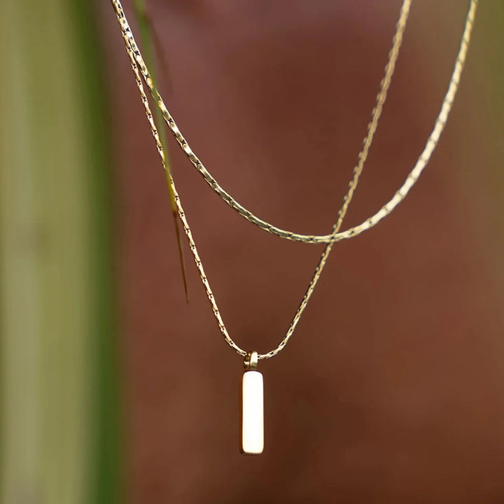 שרשרת לגבר - WIRE PENDANT | GOLD