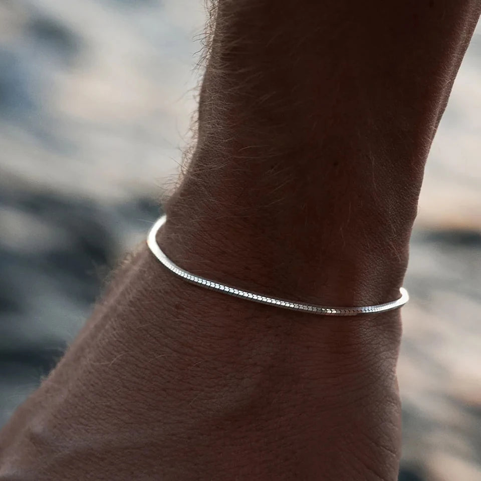 צמיד לגבר - SQUARE BRACELET | SILVER