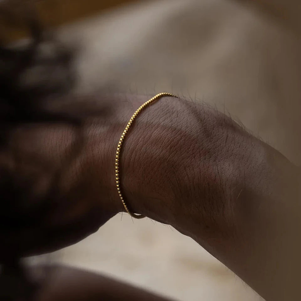 צמיד לגבר -BOX BRACELET | GOLD