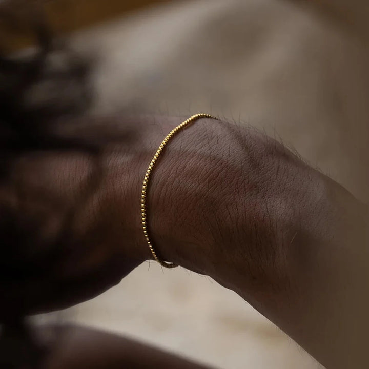 צמיד לגבר -BOX BRACELET | GOLD