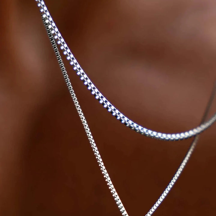 שרשרת לגבר - BOX CHAIN | SILVER