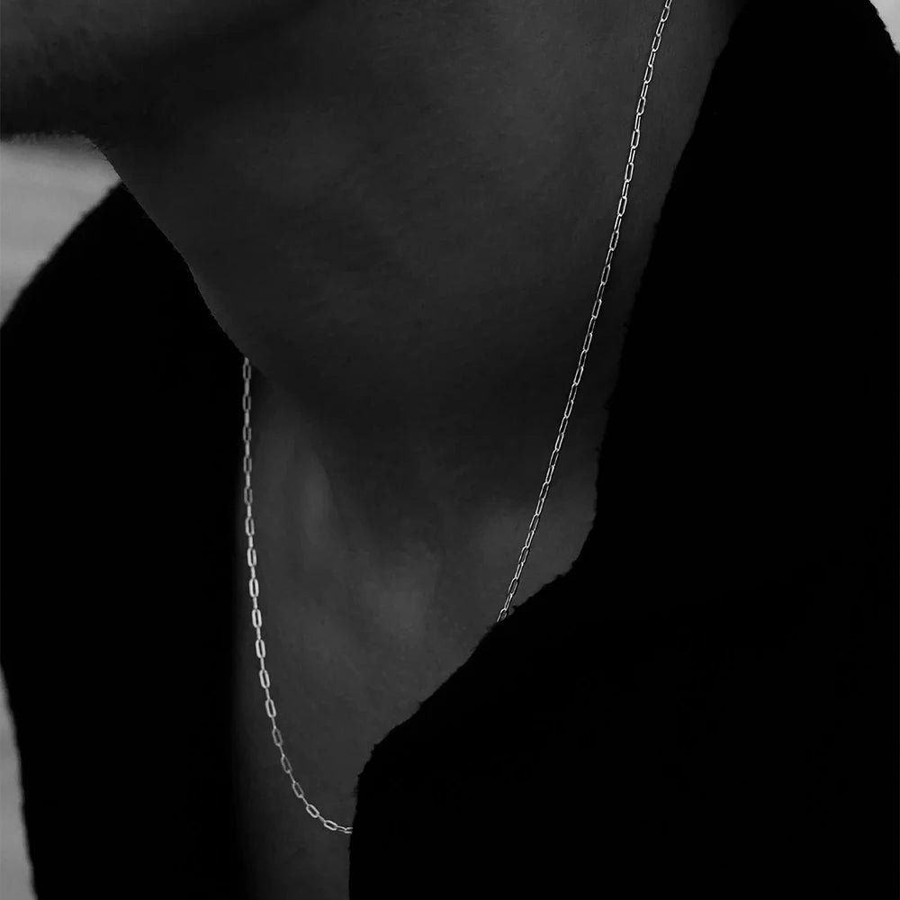 שרשרת לגבר - CLIP CHAIN | SILVER