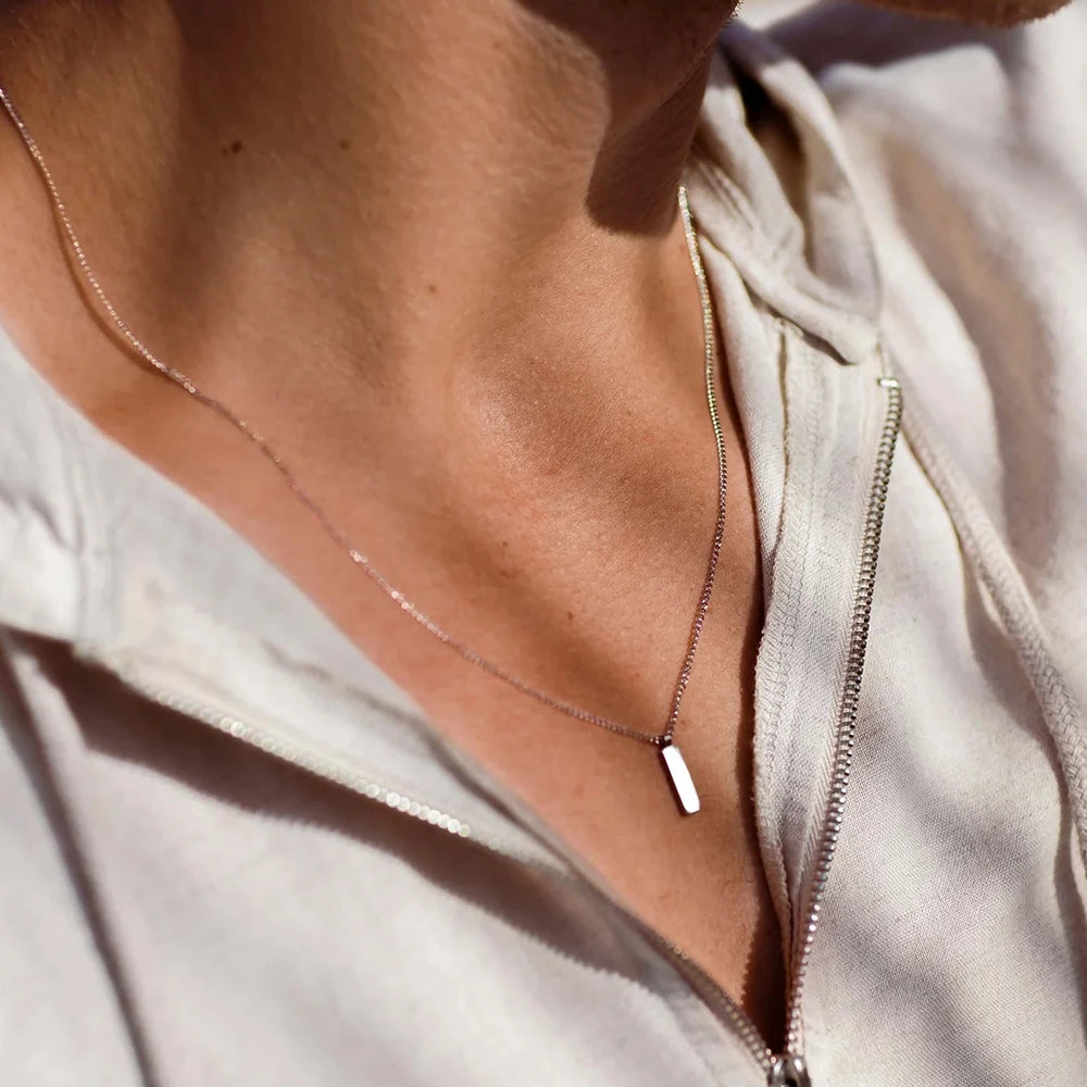 שרשרת לגבר - MINIMAL PENDANT NECKLACE