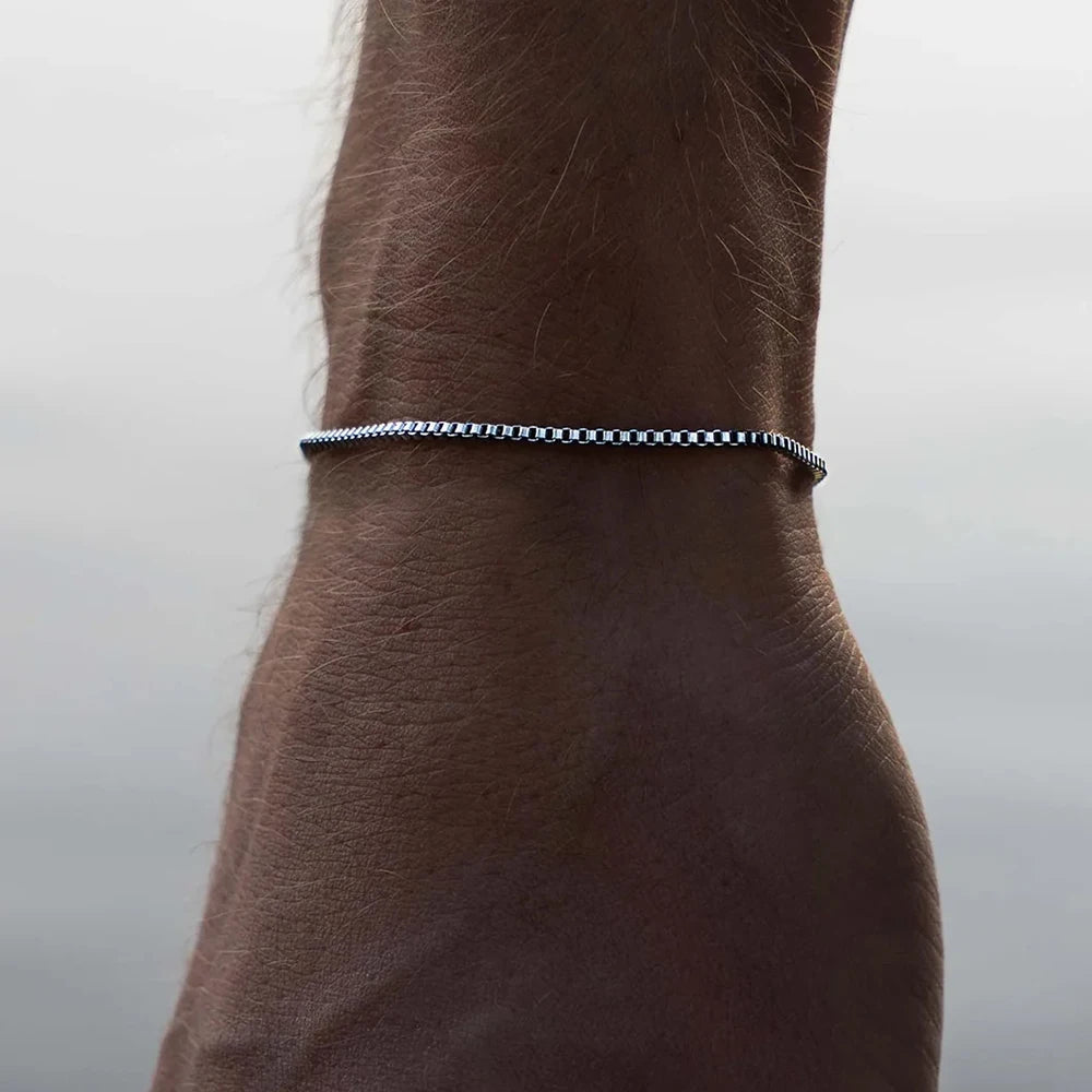 צמיד לגבר -BOX BRACELET | SILVER