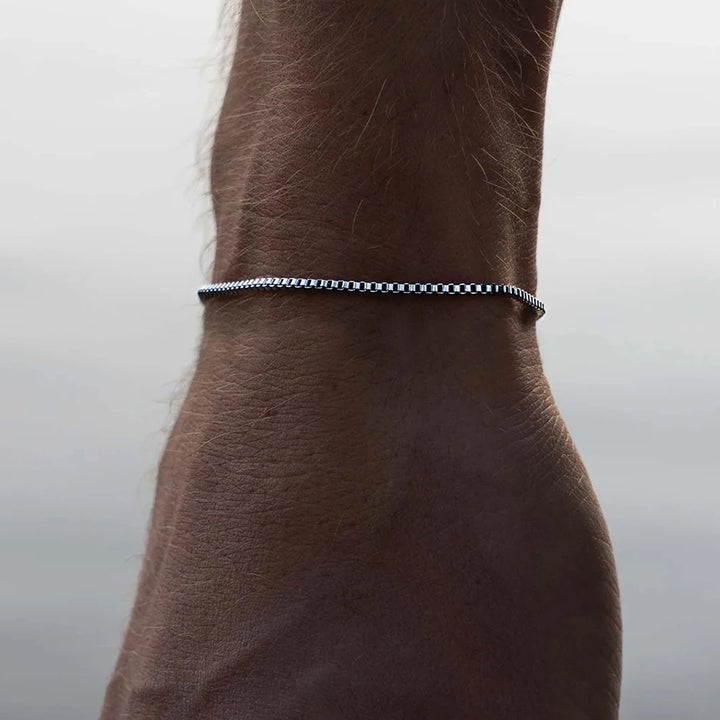 צמיד לגבר - BOX CHAIN BRACELET