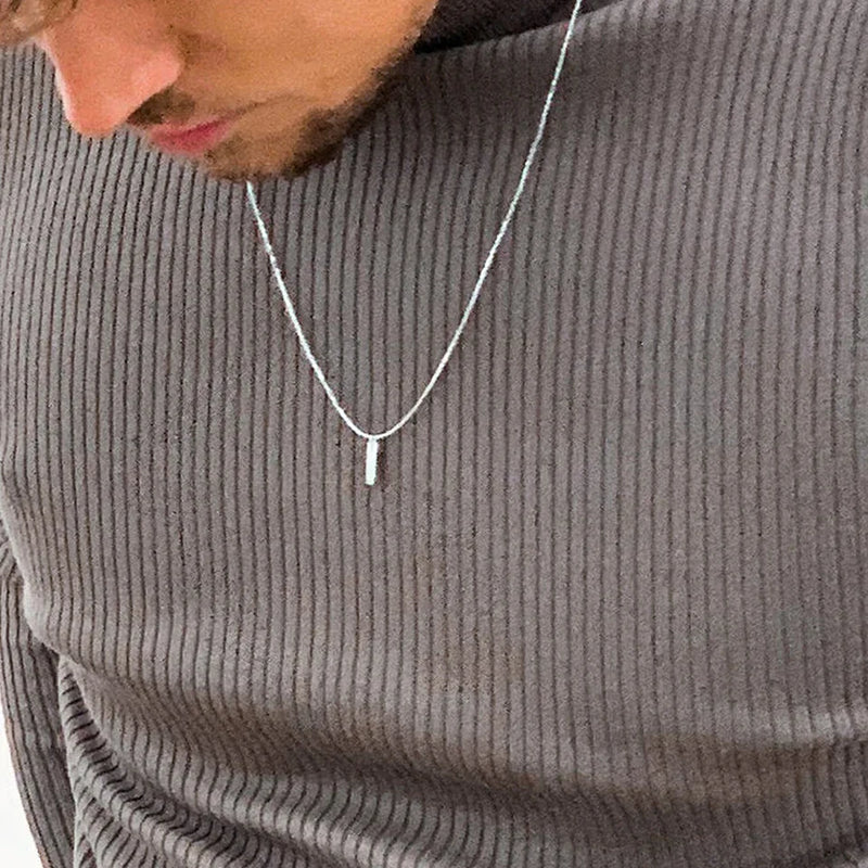 שרשרת לגבר - WIRE PENDANT NECKLACE