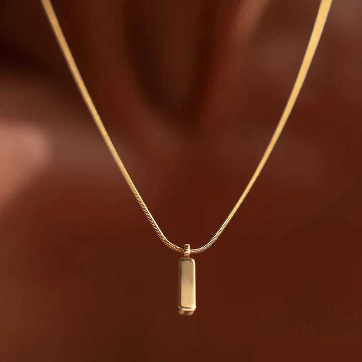 שרשרת לגבר - SQUARE PENDANT | GOLD