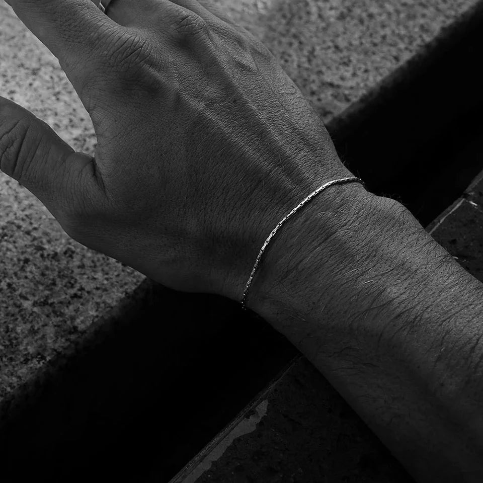 צמיד לגבר - WIRE BRACELET | SILVER