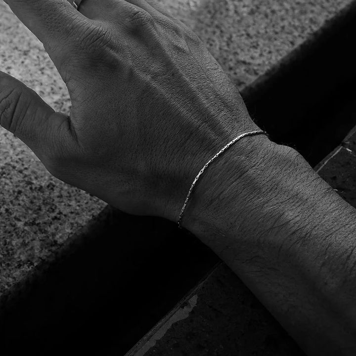 צמיד לגבר - WIRE BRACELET | SILVER