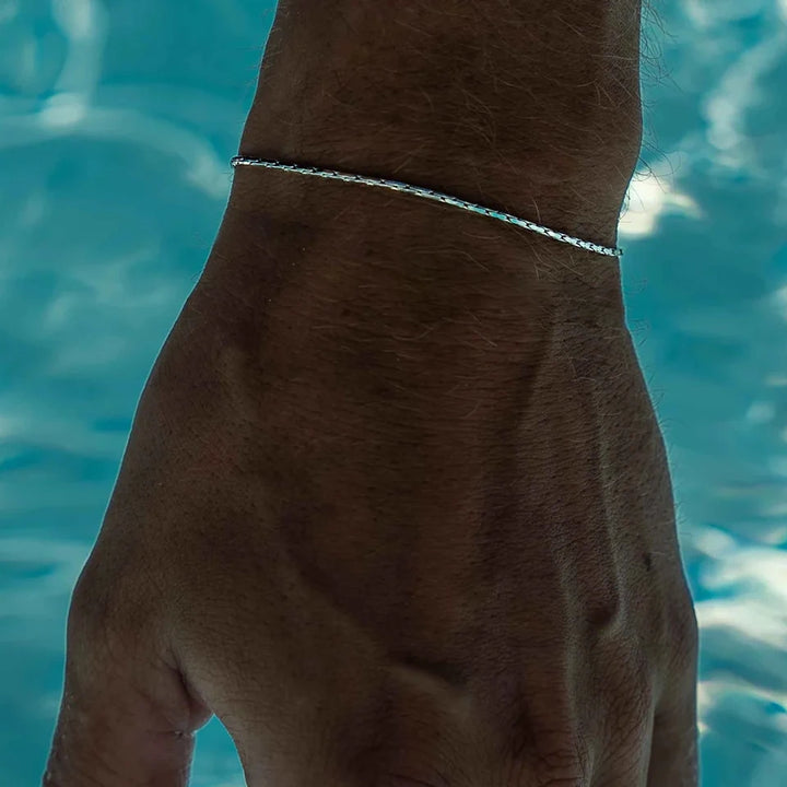צמיד לגבר - WIRE BRACELET | SILVER