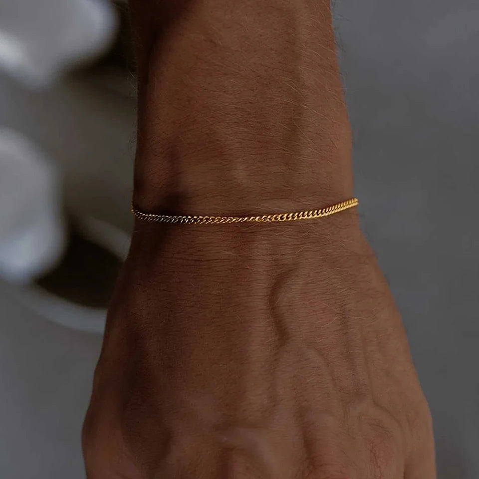 צמיד לגבר - MINIMAL CHAIN | GOLD