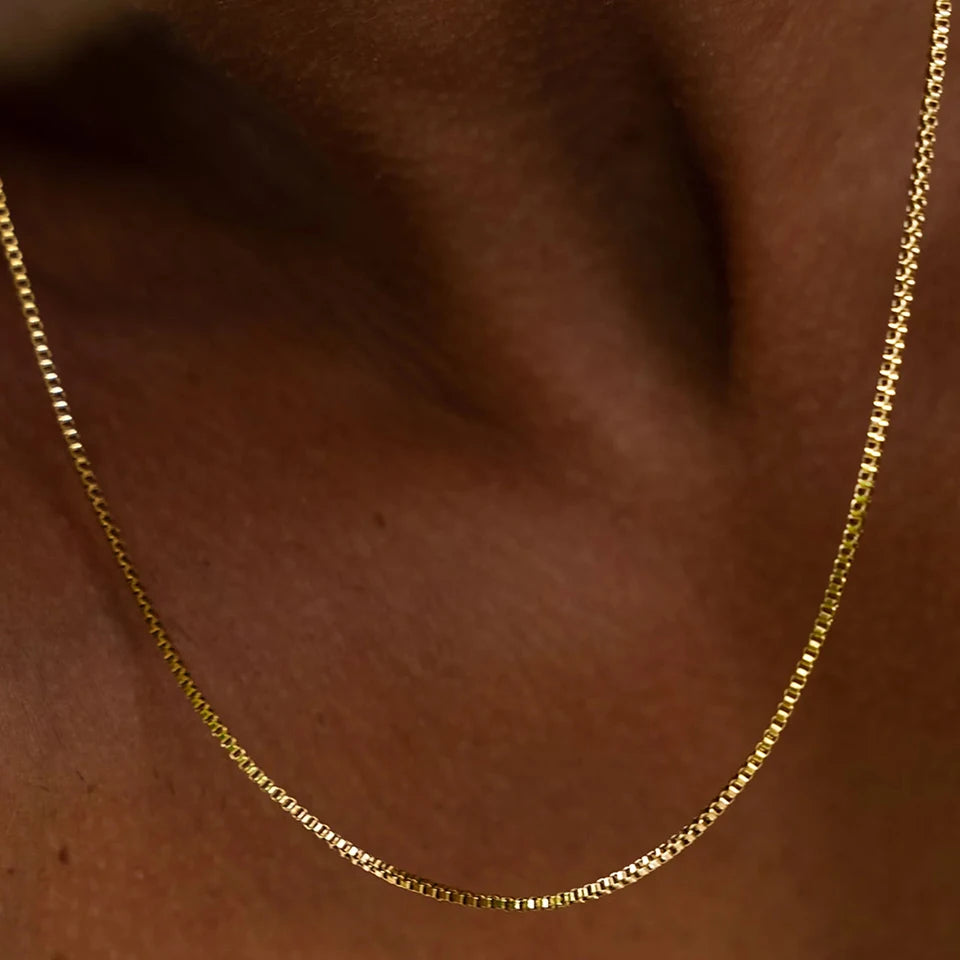 שרשרת לגבר - BOX CHAIN | GOLD